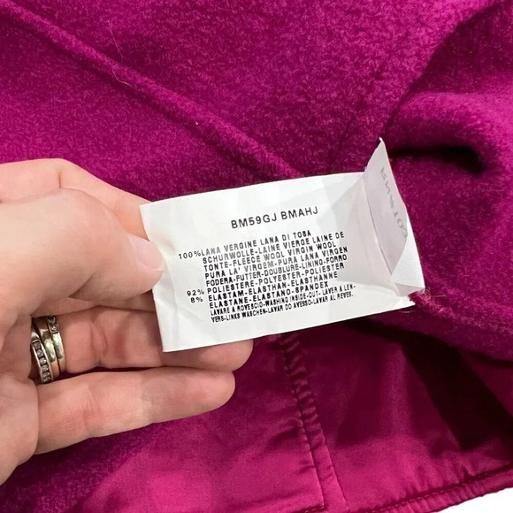 Armani Collezioni Fuchsia Scalloped Boiled Wool Jacket Blazer 14 - Picture 4 of 4